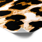 Nahtlose Leopardentextur, afrikanischer Tierdruck Poster (Ecke)