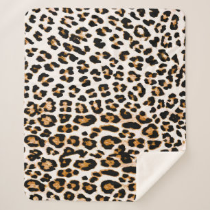 Nahtlose Leopardentextur, afrikanischer Tierdruck Sherpadecke