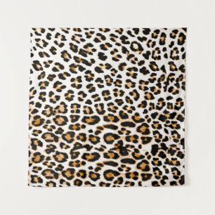 Nahtlose Leopardentextur, afrikanischer Tierdruck Wandteppich
