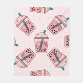 Nahtlose leuchtende Muster Bläschen Tee Früchte So Fleecedecke (Vorderseite)