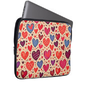 Nahtlose Liebe Herzdesign Kunst Laptopschutzhülle (Vorne Rechts)
