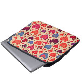 Nahtlose Liebe Herzdesign Kunst Laptopschutzhülle (Vorne Knopf)