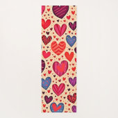 Nahtlose Liebe Herzdesign Kunst Yogamatte (Rückseite)