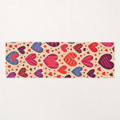 Nahtlose Liebe Herzdesign Kunst Yogamatte (Vorderseite (Horizontal))