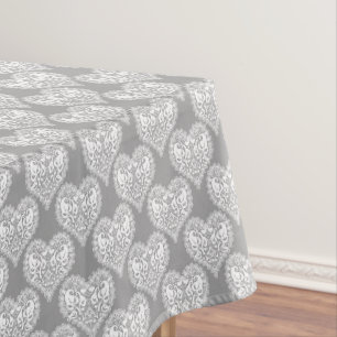 Nahtlose Liebe Valentinstag weiße lacy Spitze Herz Tischdecke