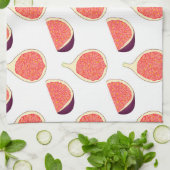 Nahtlose lila Feige: farbiges Muster Geschirrtuch (Gefaltet)