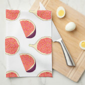 Nahtlose lila Feige: farbiges Muster Geschirrtuch (Viertel Falte)