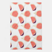 Nahtlose lila Feige: farbiges Muster Geschirrtuch (Vertikal)