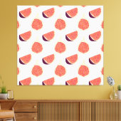 Nahtlose lila Feige: farbiges Muster Leinwanddruck (Insitu (Wohnzimmer))