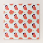 Nahtlose lila Feige: farbiges Muster Puzzle (Horizontal)