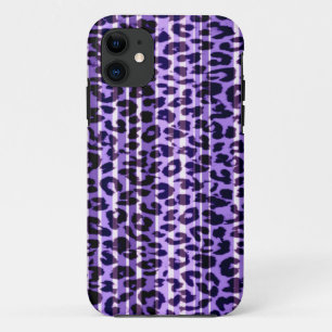 Nahtlose lila Leoparhautstruktur Case-Mate iPhone Hülle