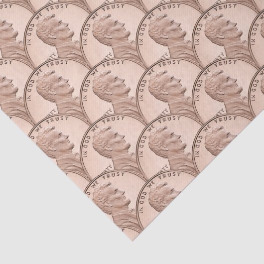 Nahtlose Lincoln Penny Pattern - Kupfermünzen Seidenpapier (Ausschnitt)