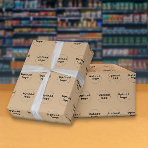Nahtlose Logos für hellbraunes Wrapping-Papier Geschenkpapier