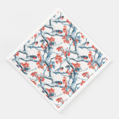 Nahtlose Mäuse, Winterschneefälle, Reihe Serviette (Ecke)