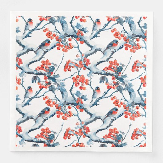 Nahtlose Mäuse, Winterschneefälle, Reihe Serviette (Vorderseite)