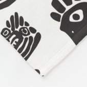 Nahtlose Maya-Muster. Schwarzweißelmännchen Fleecedecke (Ecke)