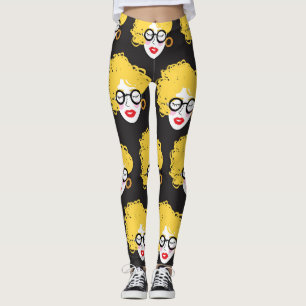 Nahtlose Menschenmenge: Funny People Design. Leggings