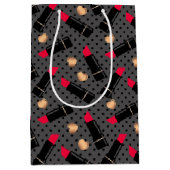 Nahtlose Mode Kosmetische rote Lippenstift-Polka-P Mittlere Geschenktüte (Vorderseite)