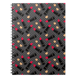 Nahtlose Mode Kosmetische rote Lippenstift-Polka-P Notizblock