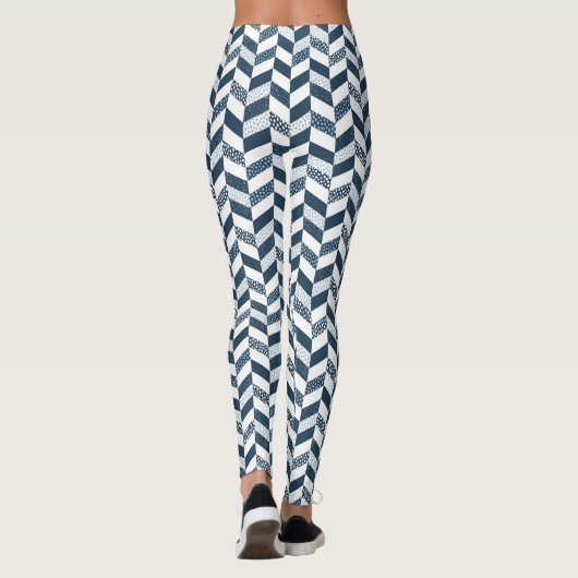 Nahtlose moderne geometrische Formen Leggings (Rückseite)