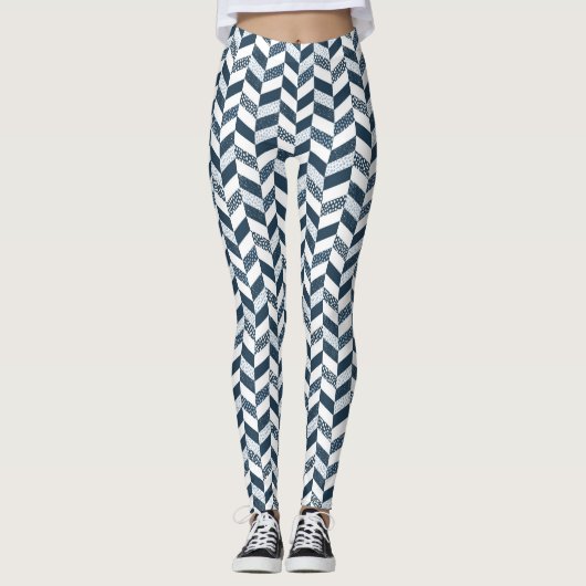 Nahtlose moderne geometrische Formen Leggings (Vorderseite)