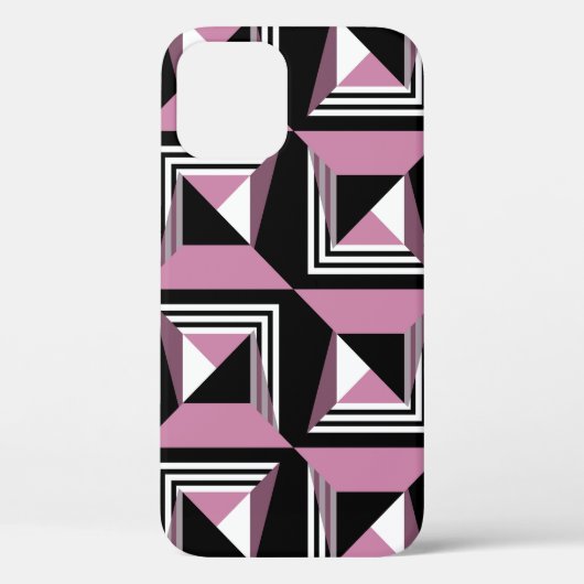 Nahtlose, moderne Quadrat-Muster Case-Mate iPhone Hülle (Rückseite)
