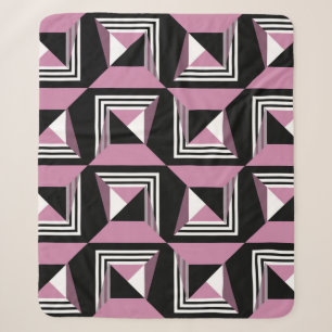Nahtlose, moderne Quadrat-Muster Sherpadecke