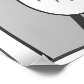 Nahtlose monochrome Blumenmuster Hand Drawn Flo Poster (Ecke)