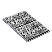 Nahtlose monochrome Ethno-Muster-Hintergrund Notizblock (Rechte Seite)