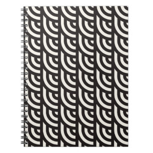 Nahtlose monochrome geometrische Muster. Abstrakte Notizblock