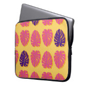 Nahtlose Monstera Hawaiianische tropische Pflanze Laptopschutzhülle (Vorderseite Links)