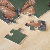 Nahtlose Motte und SchmetterlingsNaturetikschrift Puzzle (Seite)