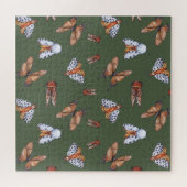 Nahtlose Motte und SchmetterlingsNaturetikschrift Puzzle (Horizontal)