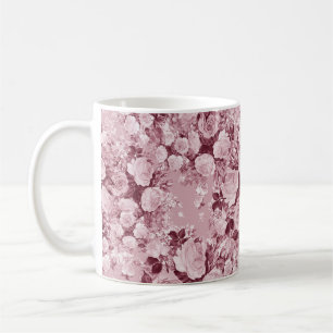 Nahtlose Muster Aquarellbukett Kaffeetasse