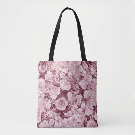 Nahtlose Muster Aquarellbukett Tasche (Vorderseite)