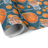 Nahtlose Muster Basketball-Sport Geschenkpapier (Rolleneckpunkt)