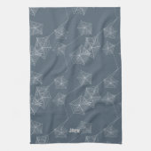 Nahtlose Muster bedruckte graue Spinnennetze, kund Geschirrtuch (Vertikal)