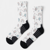 Nahtlose Muster-Blume und Boho Rainbow Socken (Links)