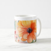 Nahtlose Muster Blumenvignette Kaffeetasse (VorderseiteRechts)