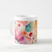 Nahtlose Muster Blumenvignette Kaffeetasse (Vorderseite Links)