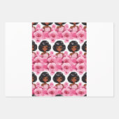 nahtlose Muster Cartoon Puppe Black Girl Barbie. Geschenkpapier Set (Vorderseite 3)