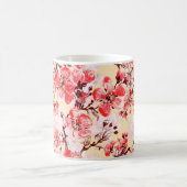 Nahtlose Muster der Frühlingsblumen u Kaffeetasse (Mittel)