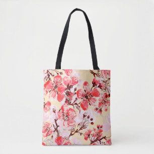 Nahtlose Muster der Frühlingsblumen u Tasche