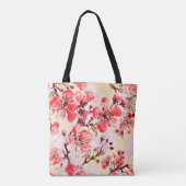 Nahtlose Muster der Frühlingsblumen u Tasche (Rückseite)