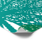 Nahtlose Muster der grünen Blätter Poster (Ecke)