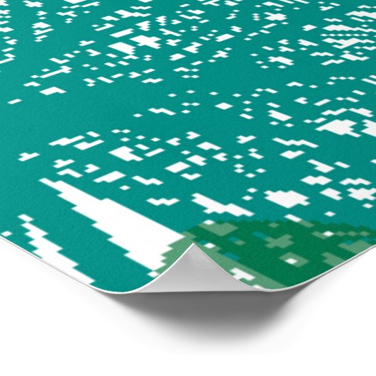 Nahtlose Muster der grünen Blätter Poster (Ecke)