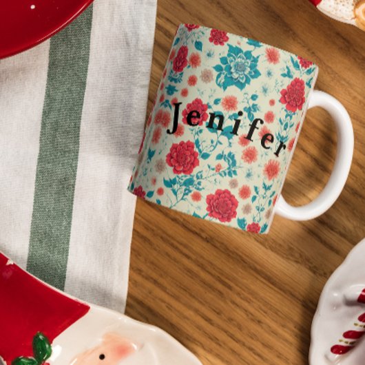 Nahtlose Muster Design Stoffe Art Kaffee Tasse