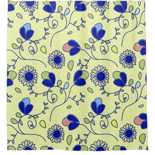 Nahtlose Muster Duschvorhang (Vorderseite)