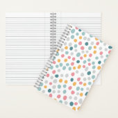 Nahtlose Muster farbenfrohe Polka-Punkte Notizblock (Innen)