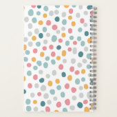 Nahtlose Muster farbenfrohe Polka-Punkte Notizblock (Rückseite)